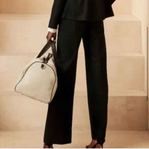 NWOT! Banana Republic High Rise Wide Leg Italian Wool-Blend Pant - Multiple 💜 - Picture 3 of 3